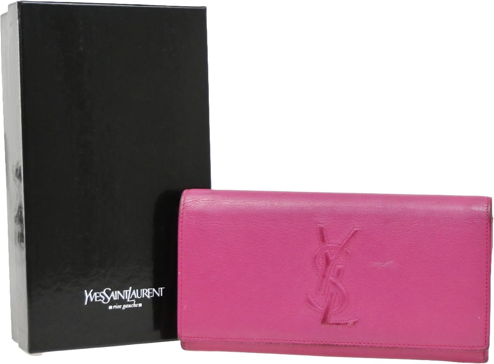 Saint Laurent Saint Laurent Belle de Jour Flap Wallet Leather Roze
