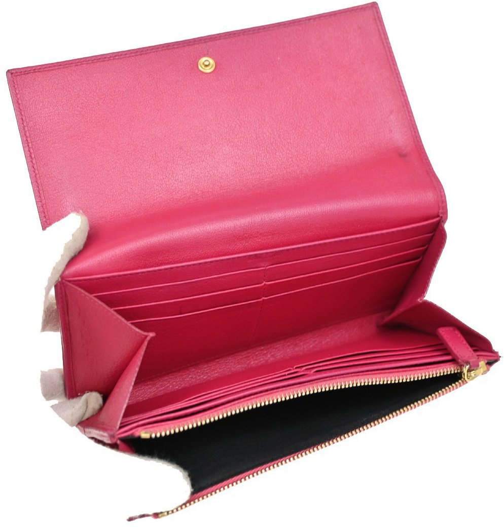 Saint Laurent Saint Laurent Belle de Jour Flap Wallet Leather Roze