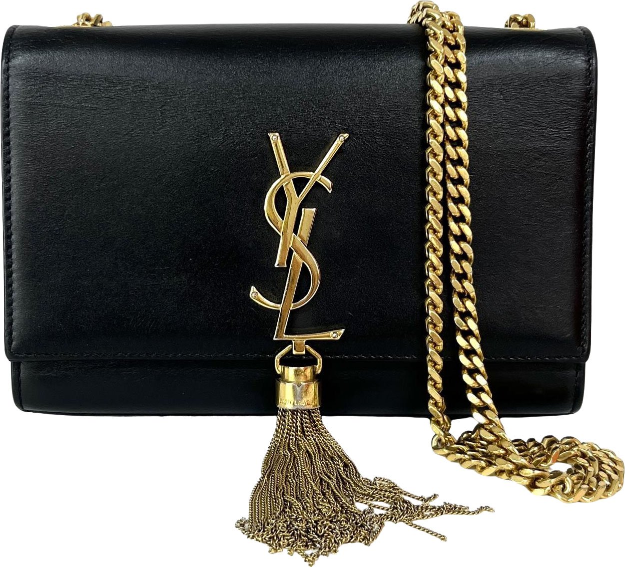 Saint Laurent Kate leather Small Zwart