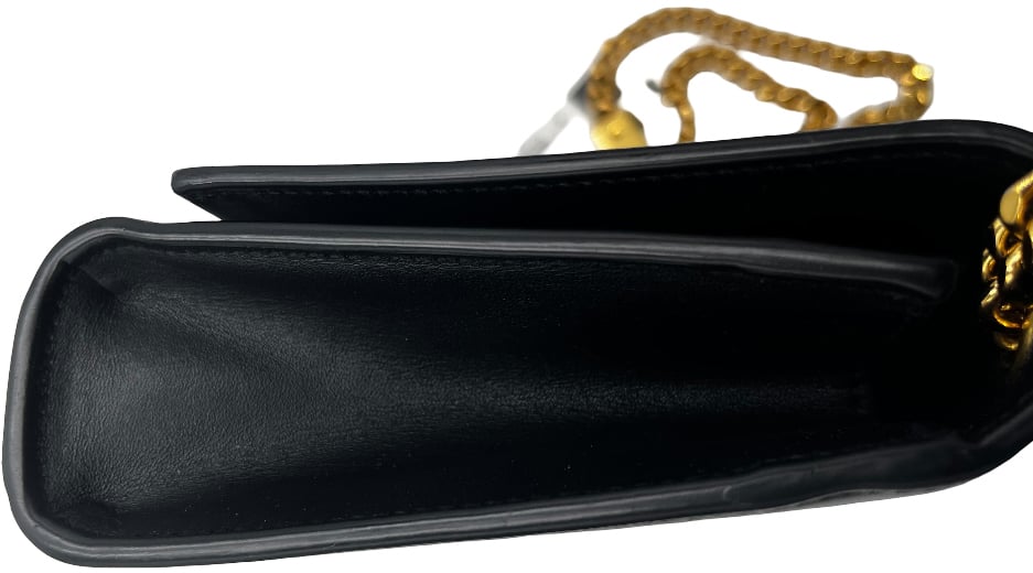 Saint Laurent Saint Laurent Classic Monogram Tassel Crossbody Bag Patent Medium Zwart