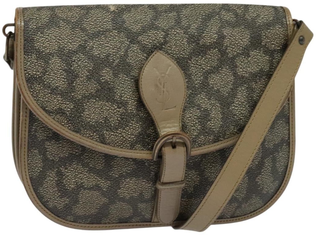 Saint Laurent Saint Laurent Buckle Flap Crossbody Bag Canvas Beige