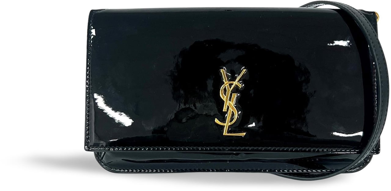 Saint Laurent Saint Laurent Kate 99 Flap Bag Leather Medium Zwart