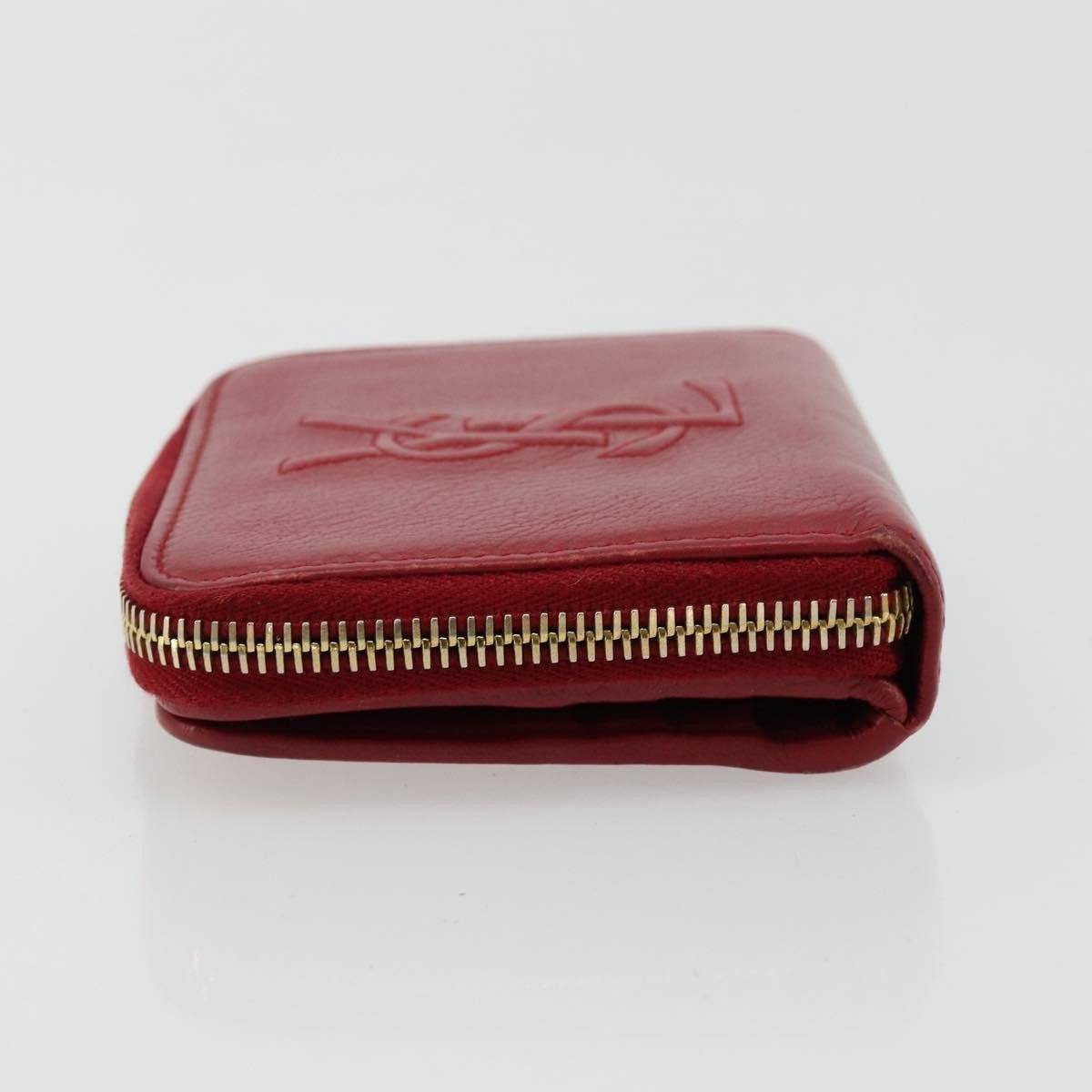 Saint Laurent Zipped Bifold Leather Rood