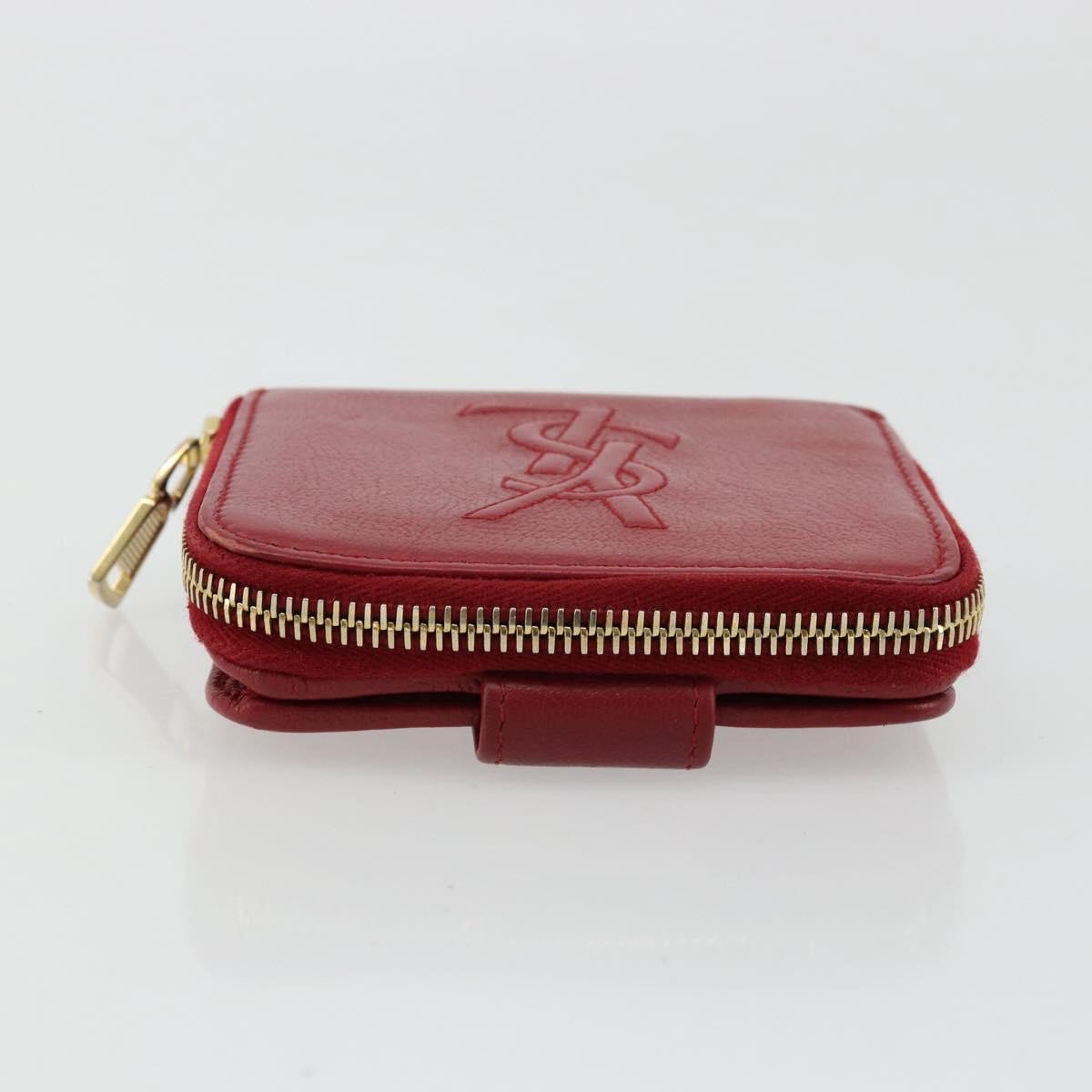 Saint Laurent Zipped Bifold Leather Rood