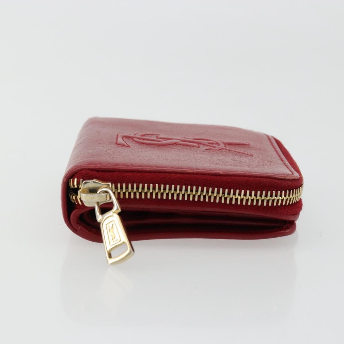 Saint Laurent Zipped Bifold Leather Rood