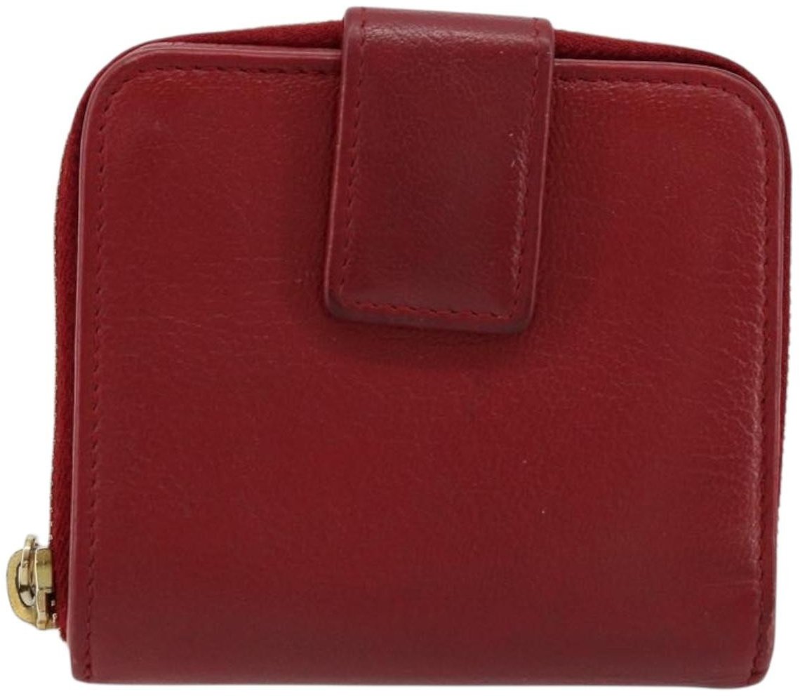 Saint Laurent Zipped Bifold Leather Rood