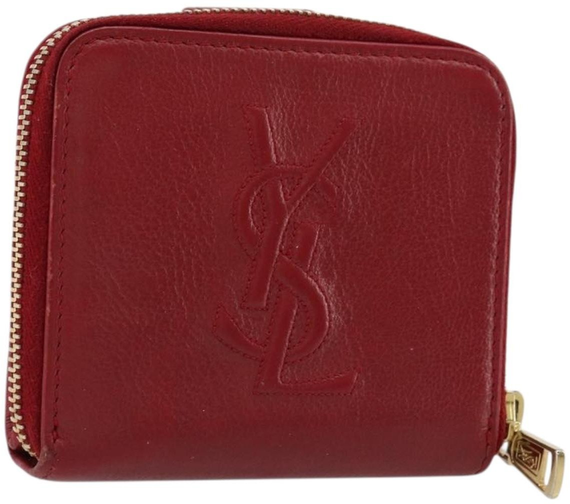 Saint Laurent Zipped Bifold Leather Rood