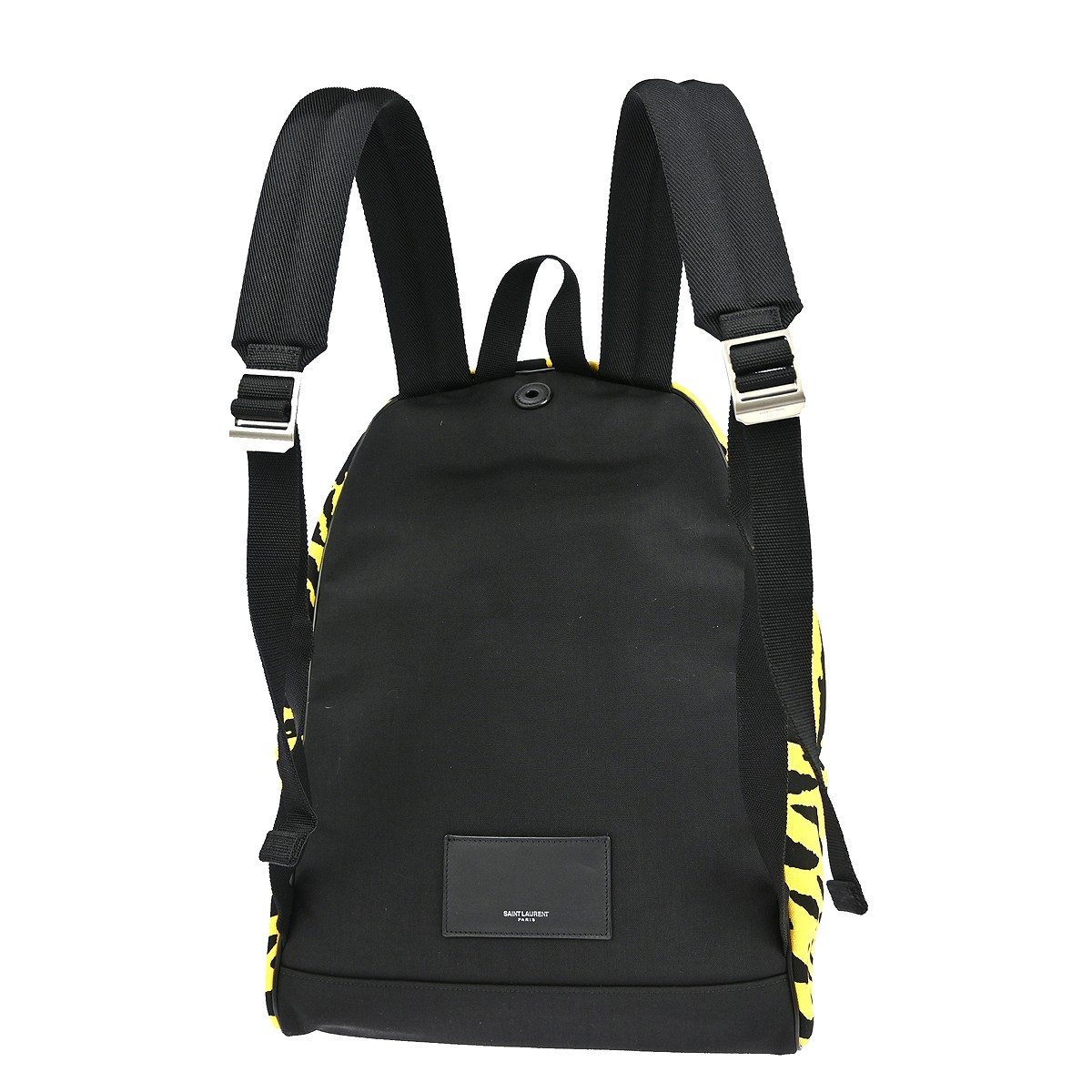 Saint Laurent Saint Laurent City Backpack Printed Canvas Mini Geel