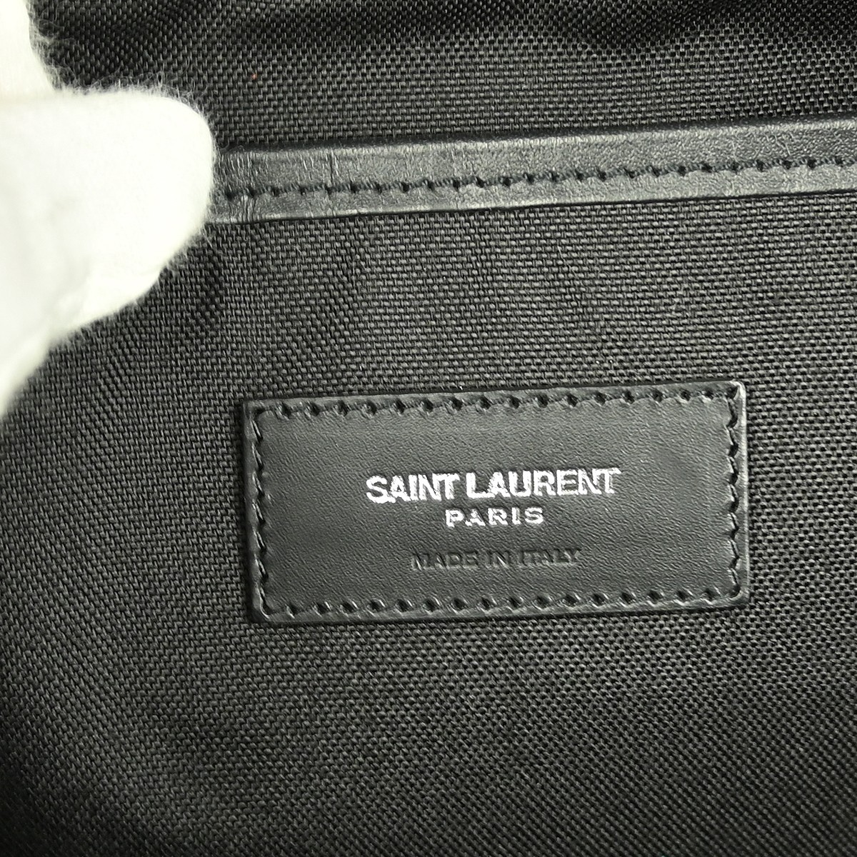 Saint Laurent Saint Laurent City Backpack Printed Canvas Mini Geel