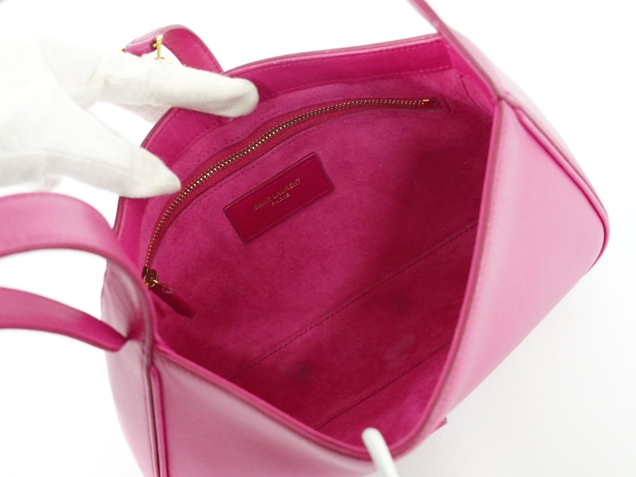 Saint Laurent Saint Laurent Le 5 a 7 Hobo Leather Small Roze