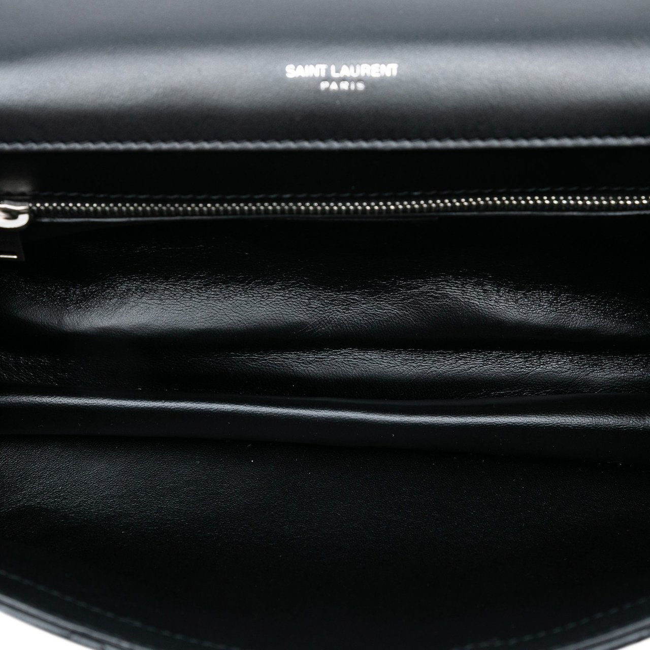 Saint Laurent Quilted Lambskin Studded Monogram Gaby Shoulder Bag Zwart