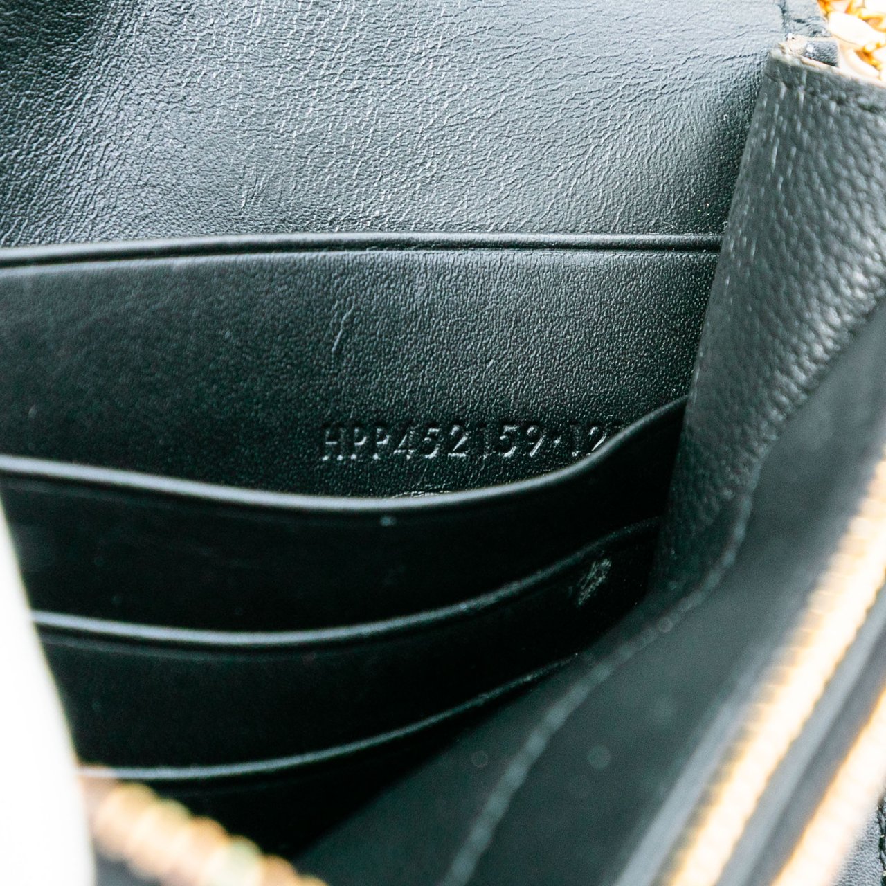 Saint Laurent Smooth Calfskin Monogram Kate Tassel Chain Wallet Zwart