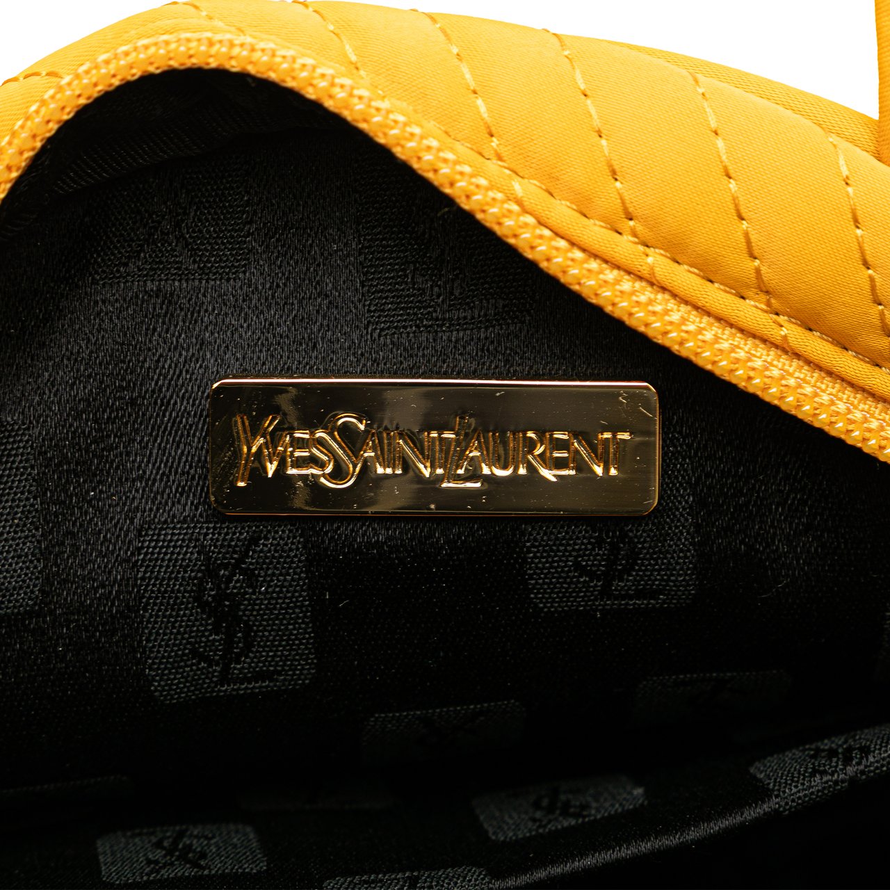 Saint Laurent Nylon Logo Handbag Geel