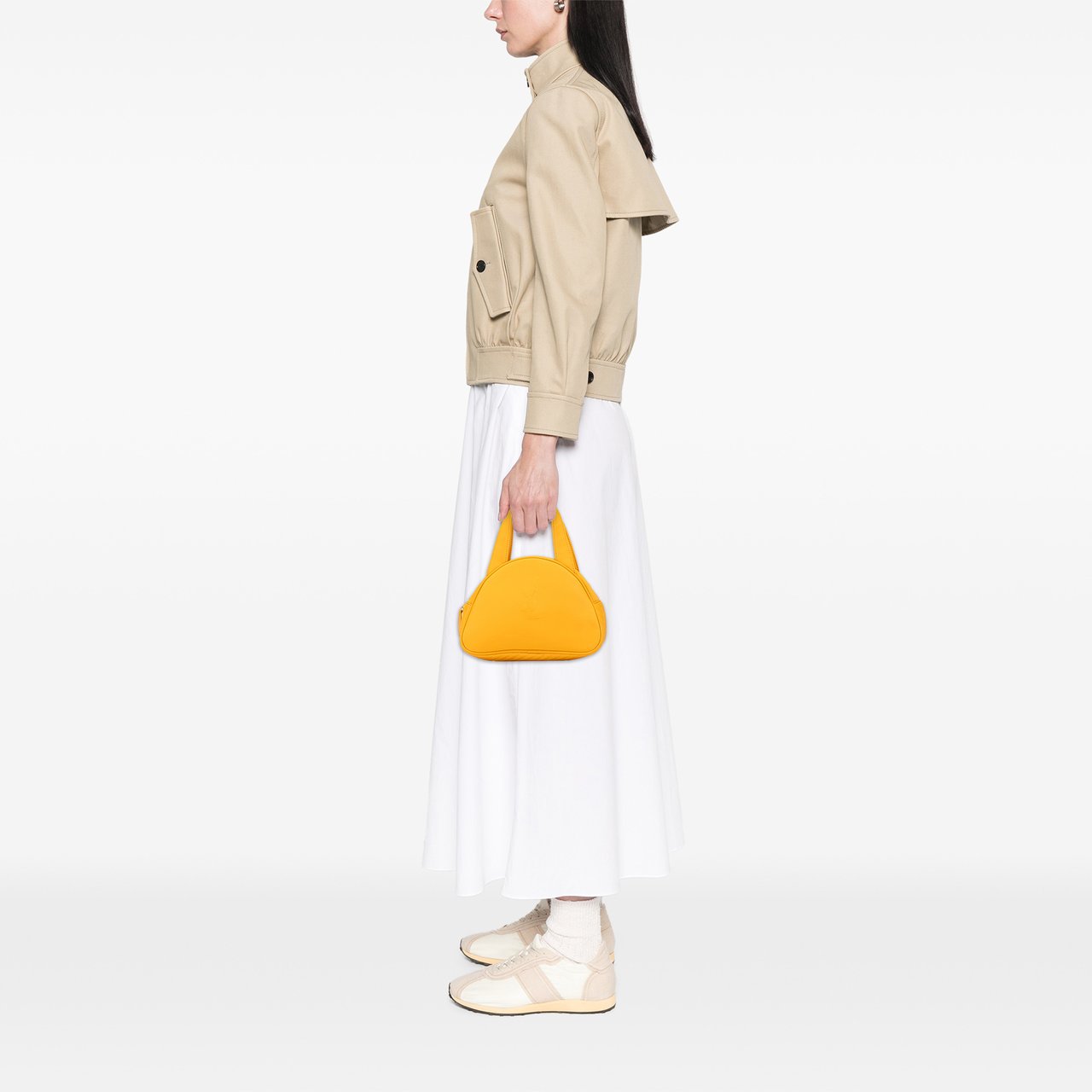 Saint Laurent Nylon Logo Handbag Geel