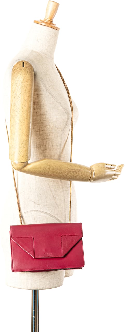 Saint Laurent Small Leather Betty Crossbody Rood