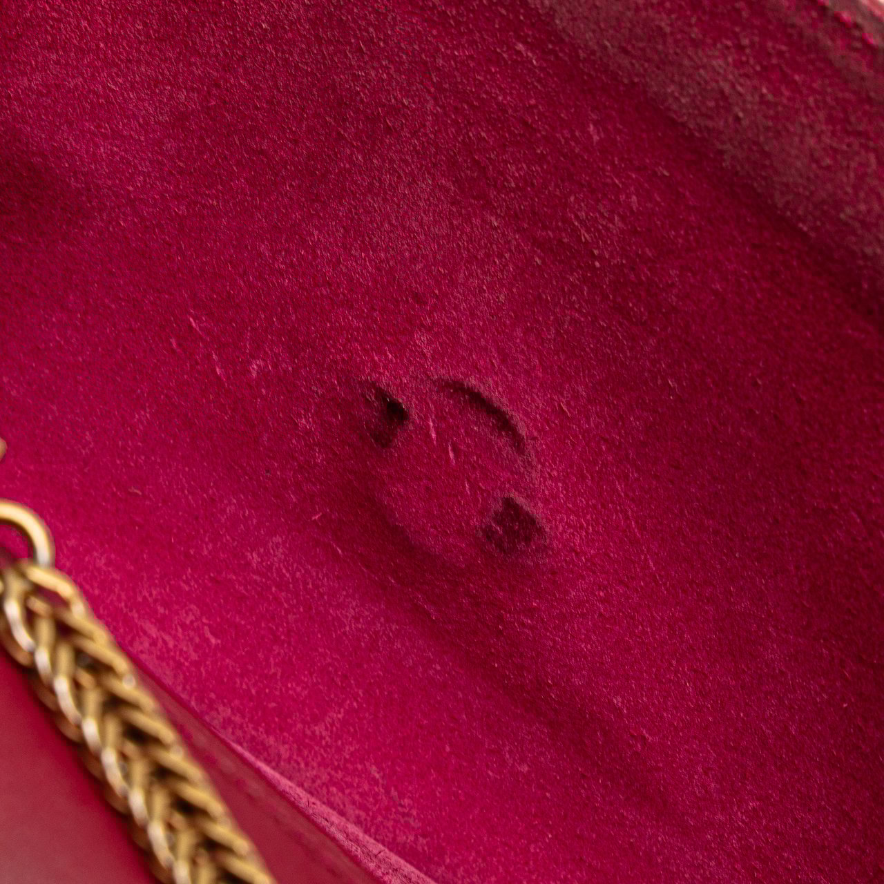 Saint Laurent Small Leather Betty Crossbody Rood