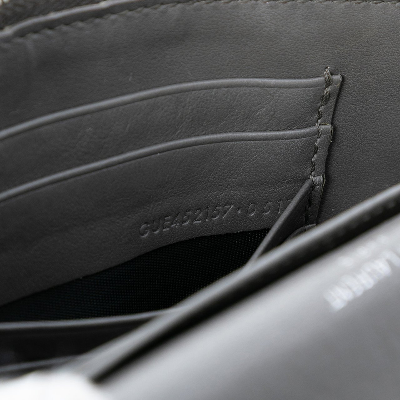 Saint Laurent Small Leather Monogram Sunset Crossbody Grijs