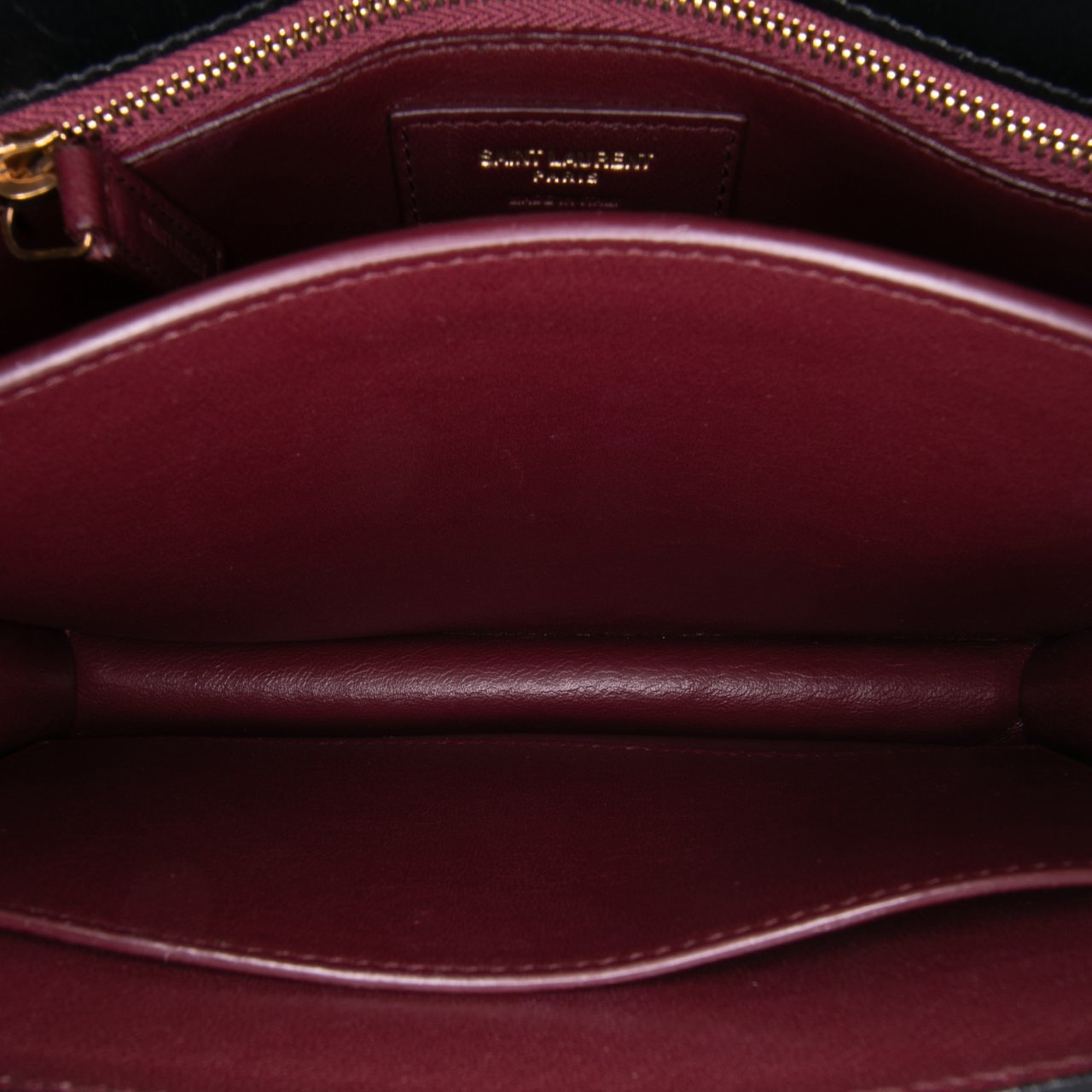 Saint Laurent Velvet Monogram Cassandra Clasp Bag Zwart