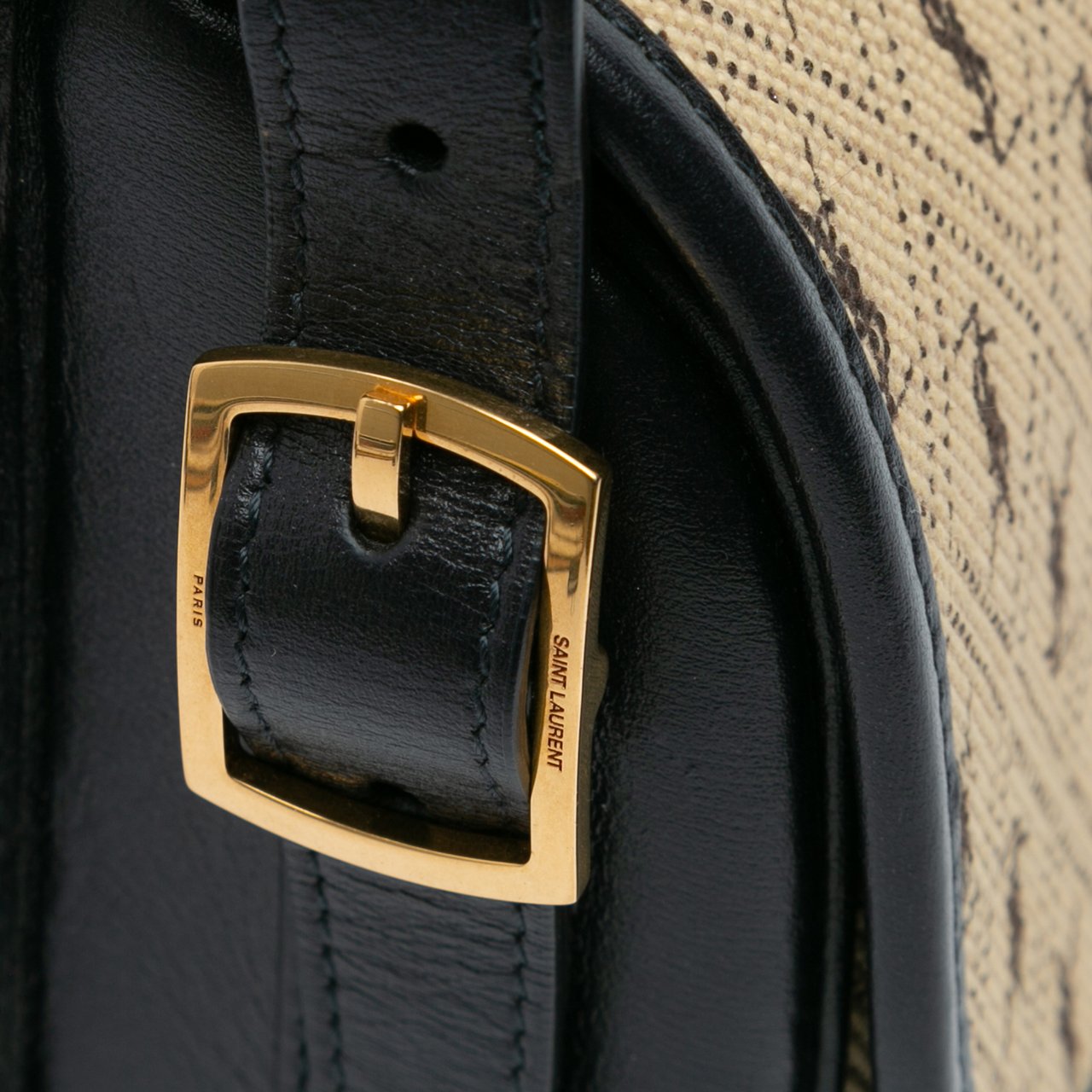Saint Laurent Medium Canvas Monogram All Over Crossbody Bruin