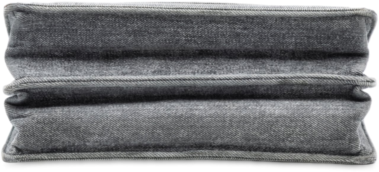 Saint Laurent Medium Denim Monogram Sunset Crossbody Grijs