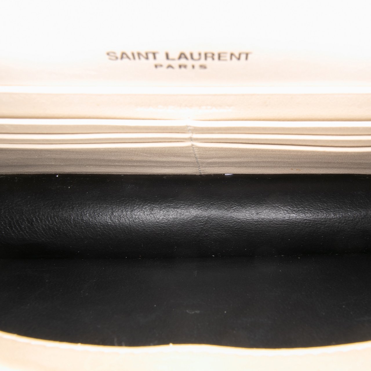 Saint Laurent Croc Embossed Leather Monogram Kate Tassel Wallet on Chain Wit