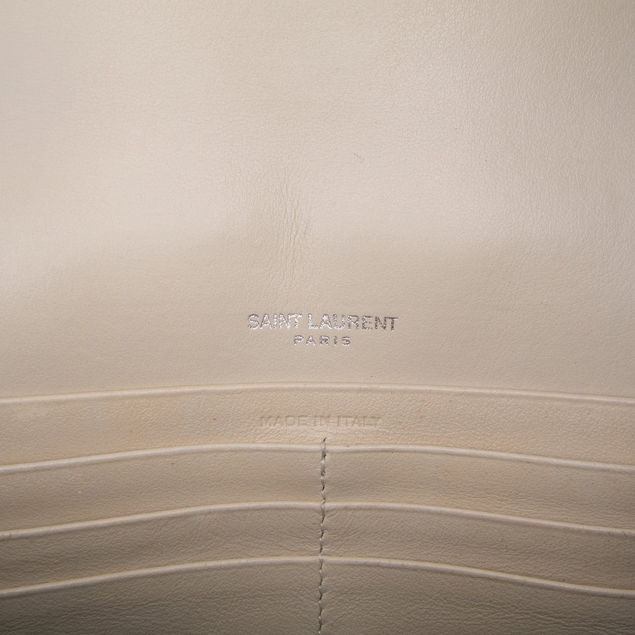 Saint Laurent Croc Embossed Leather Monogram Kate Tassel Wallet on Chain Wit