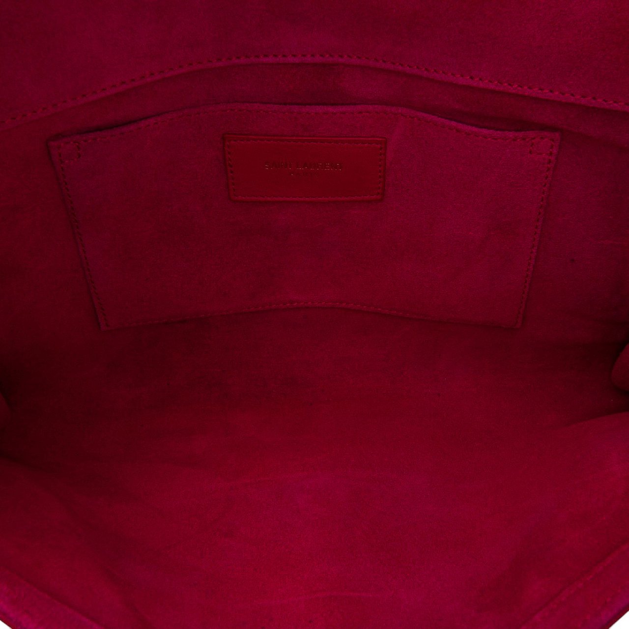 Saint Laurent Leather Chyc Ligne Clutch Roze