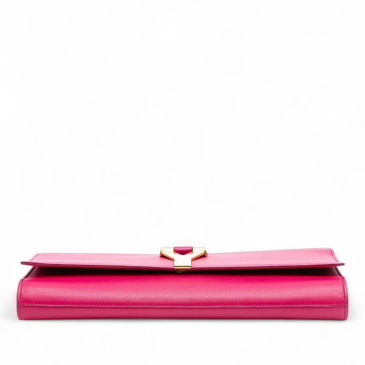 Saint Laurent Leather Chyc Ligne Clutch Roze