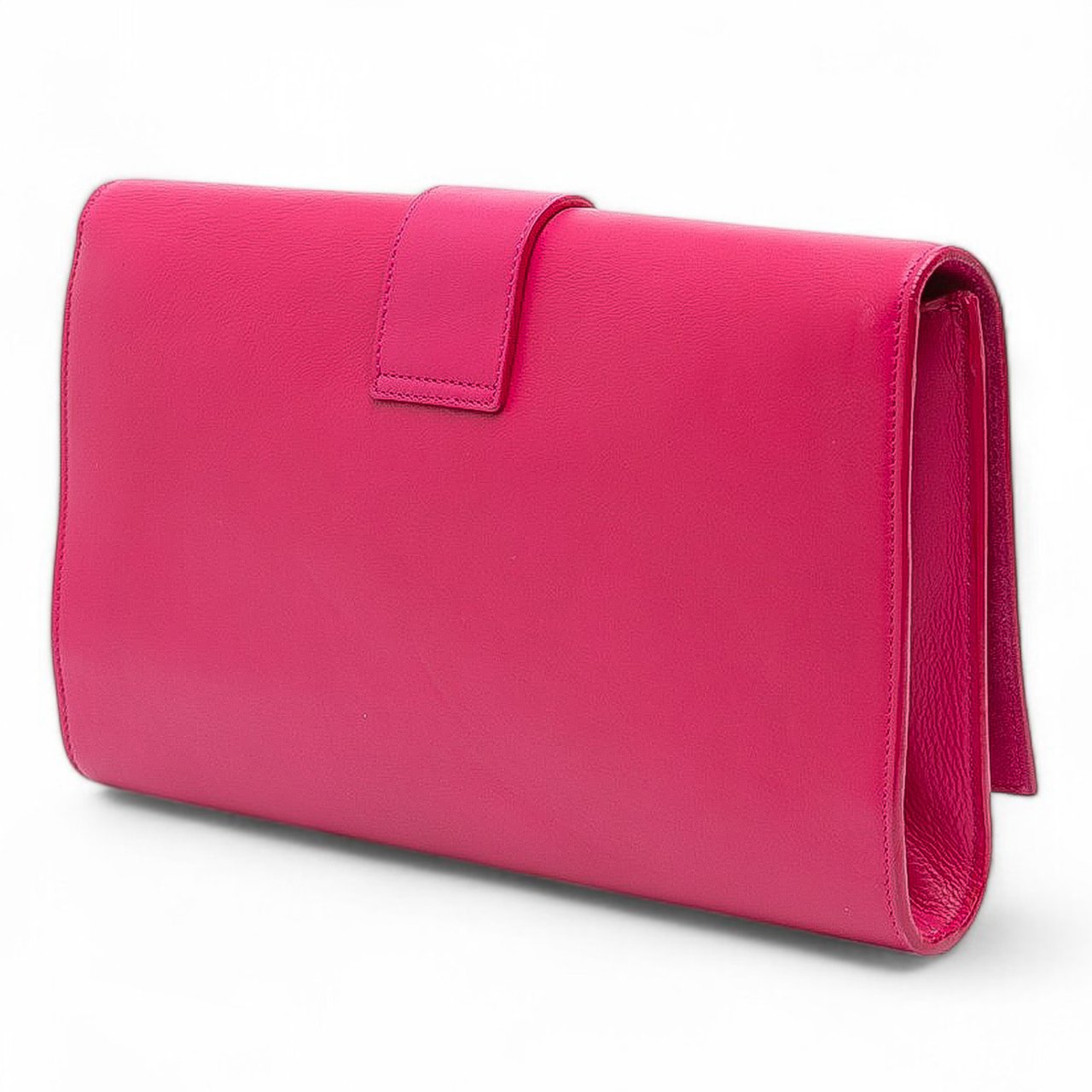 Saint Laurent Leather Chyc Ligne Clutch Roze