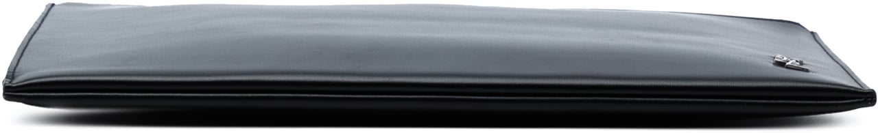 Saint Laurent Leather Monogram Ipad Case Zwart