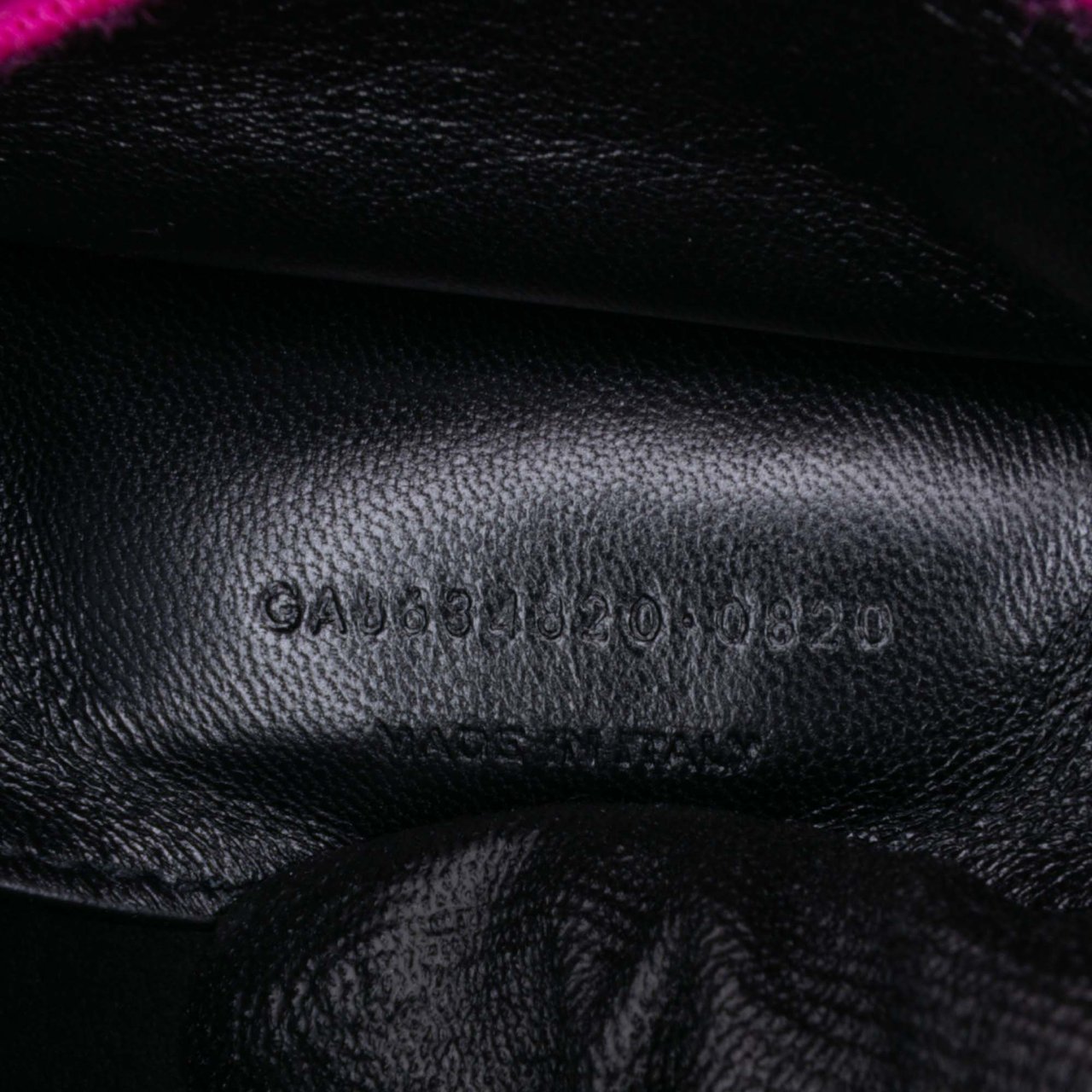 Saint Laurent Medium Jersey Wool Patchwork Jamie Crossbody Roze