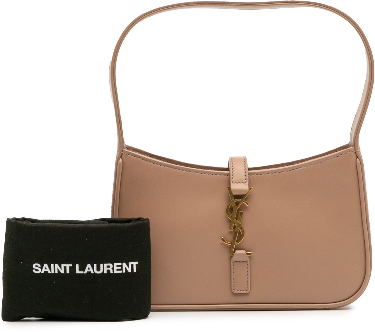 Saint Laurent Mini Calfskin Le 5 a 7 Shoulder Bag Bruin