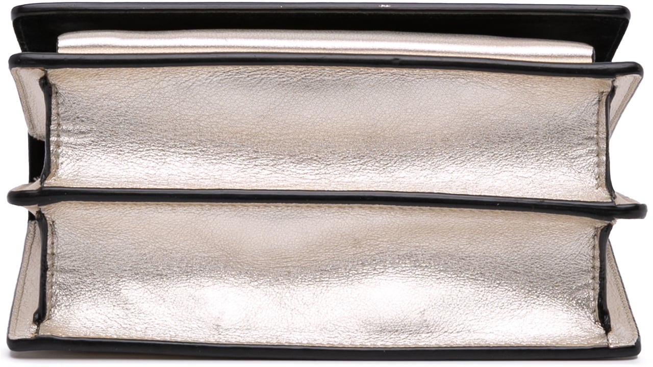 Saint Laurent Small Metallic Calfskin Monogram Sunset Crossbody Goud