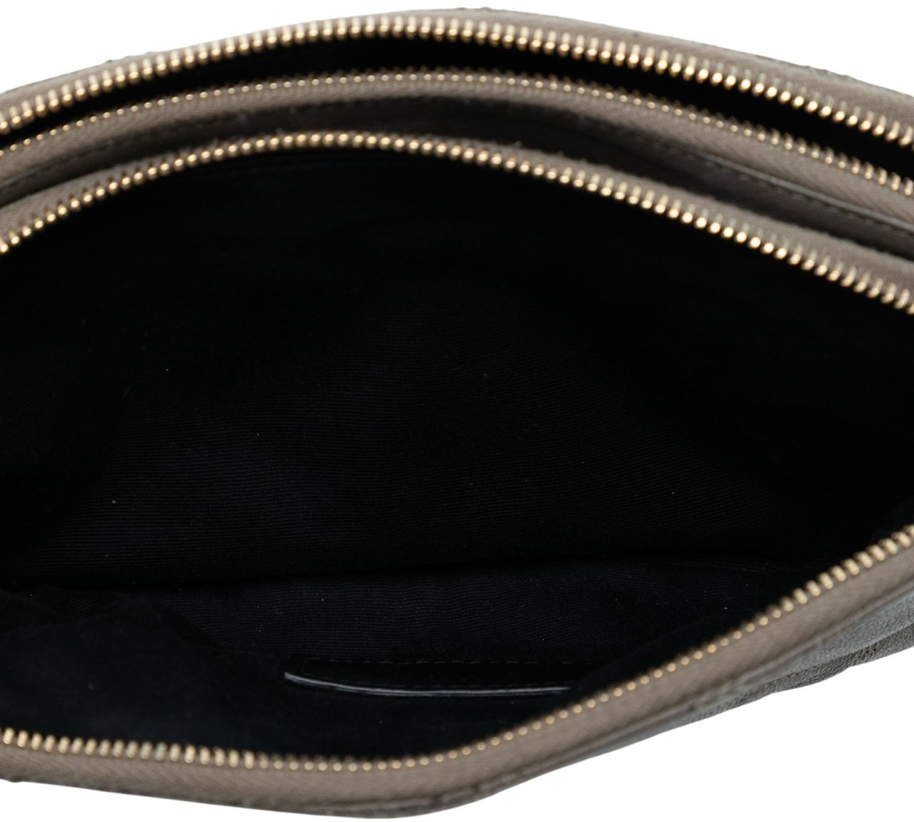 Saint Laurent Mini Quilted Lambskin Becky Double Zip Crossbody Grijs