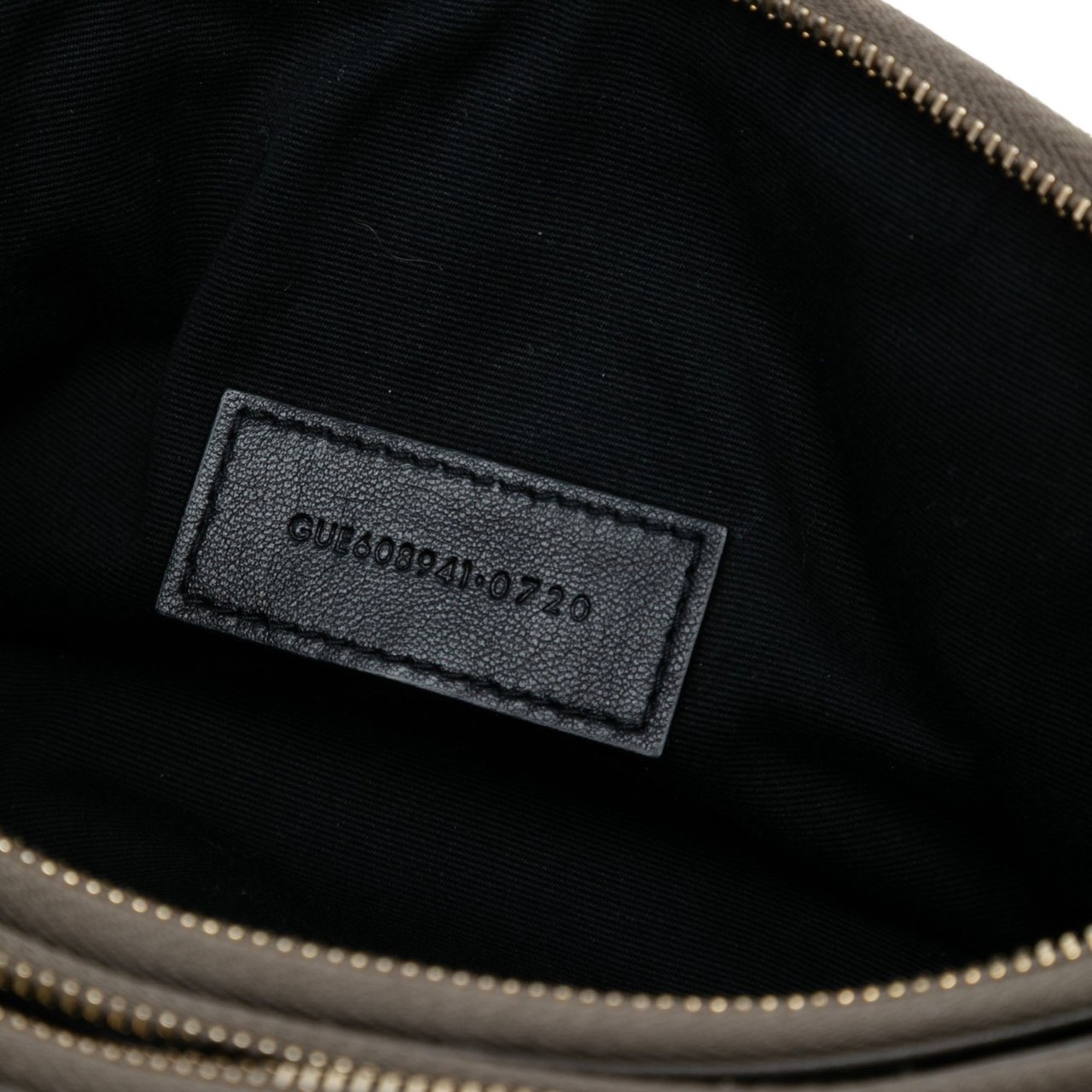 Saint Laurent Mini Quilted Lambskin Becky Double Zip Crossbody Grijs