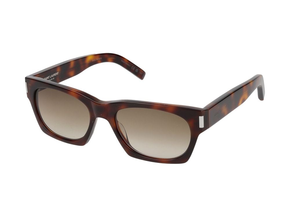 Saint Laurent Havana Oversized Square Havana Sunglasses Groen