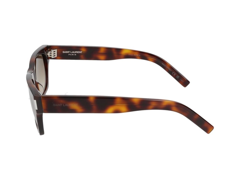 Saint Laurent Havana Oversized Square Havana Sunglasses Groen