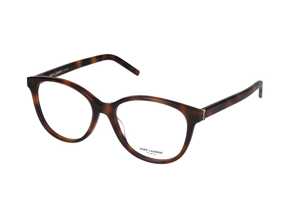 Saint Laurent Havana Oversized Acetate Eyeglasses Rood