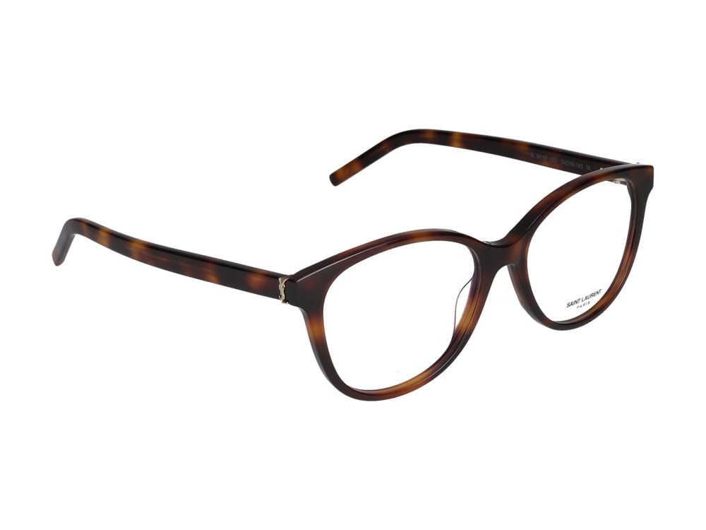 Saint Laurent Havana Oversized Acetate Eyeglasses Rood