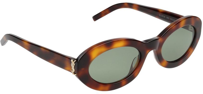Saint Laurent Sunglasses Saint Laurent SL M136 002 havana havana green 52/22/140 Grijs