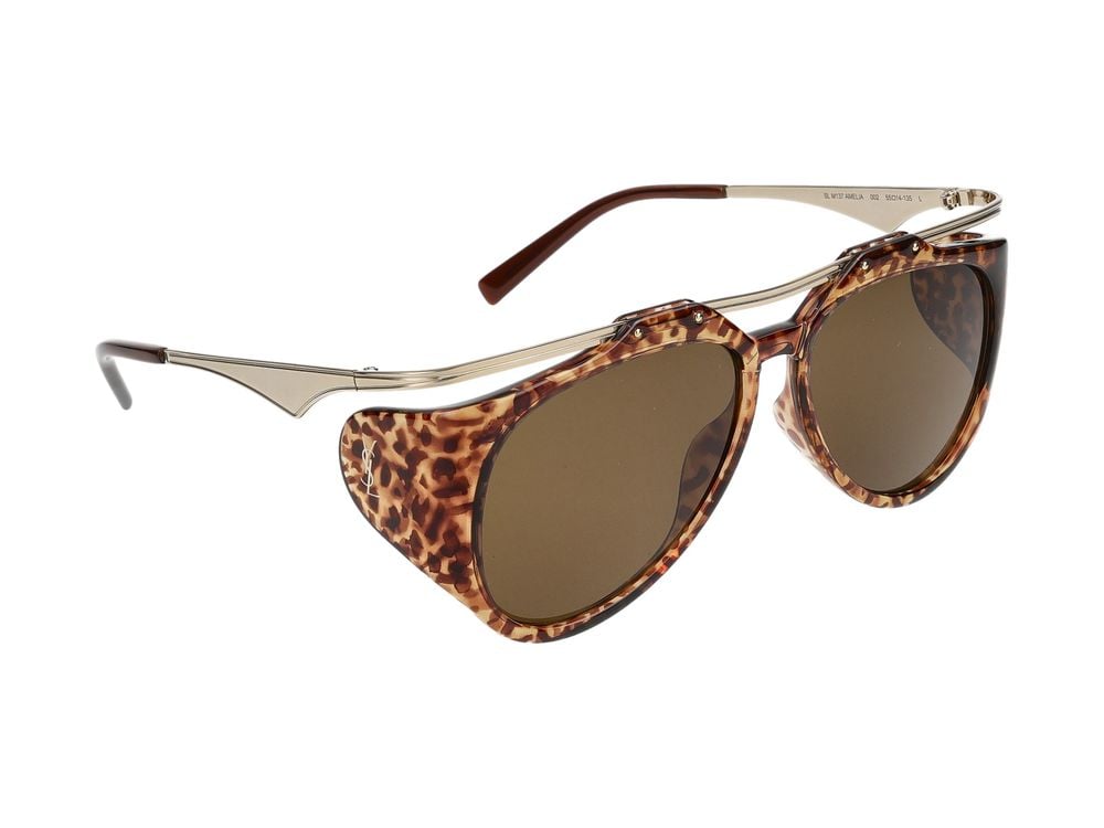 Saint Laurent Sunglasses Saint Laurent SL M137 AMELIA 002 havana gold brown 55/14/135 Bruin