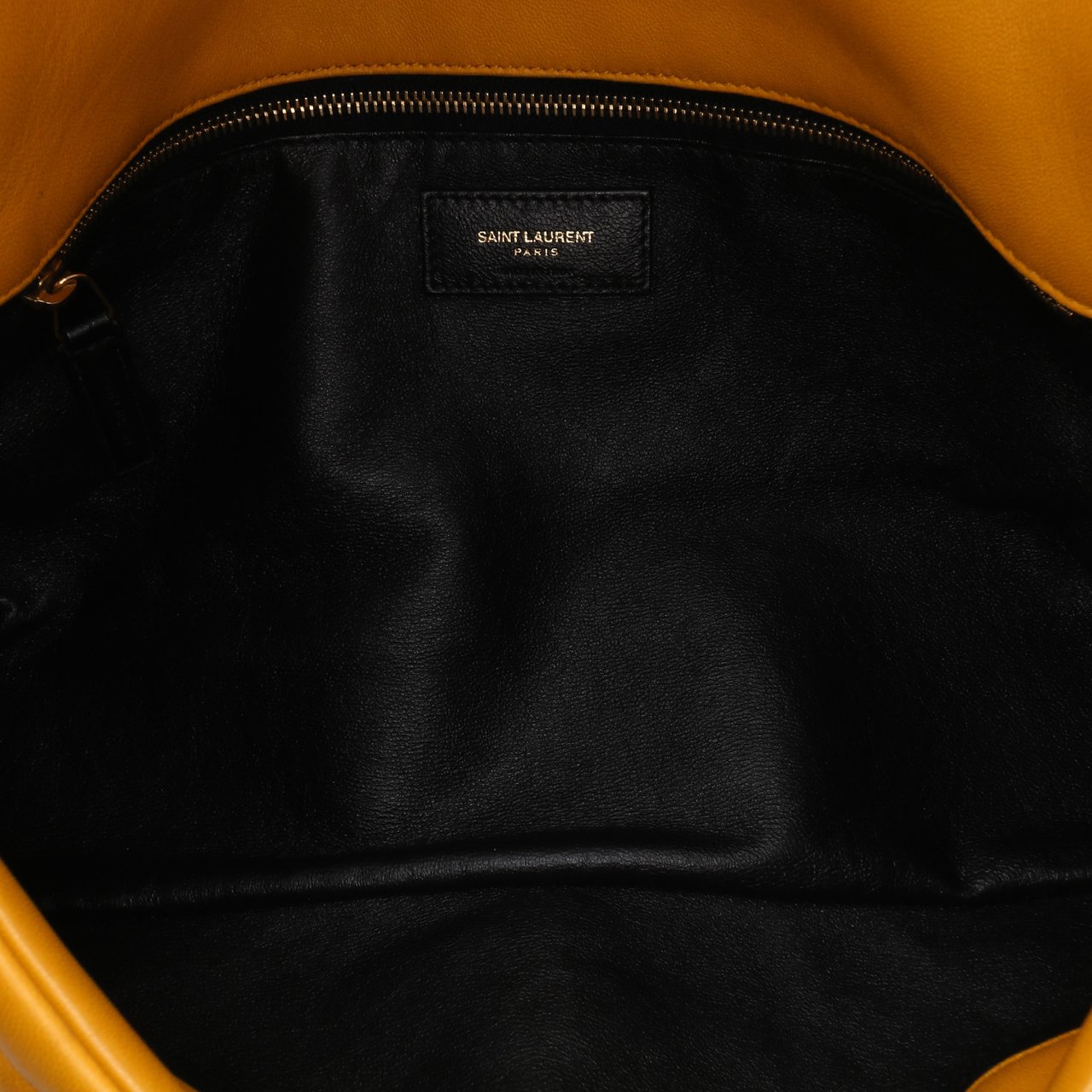 Saint Laurent Quilted Lambskin Sade Puffer Envelope Clutch Geel