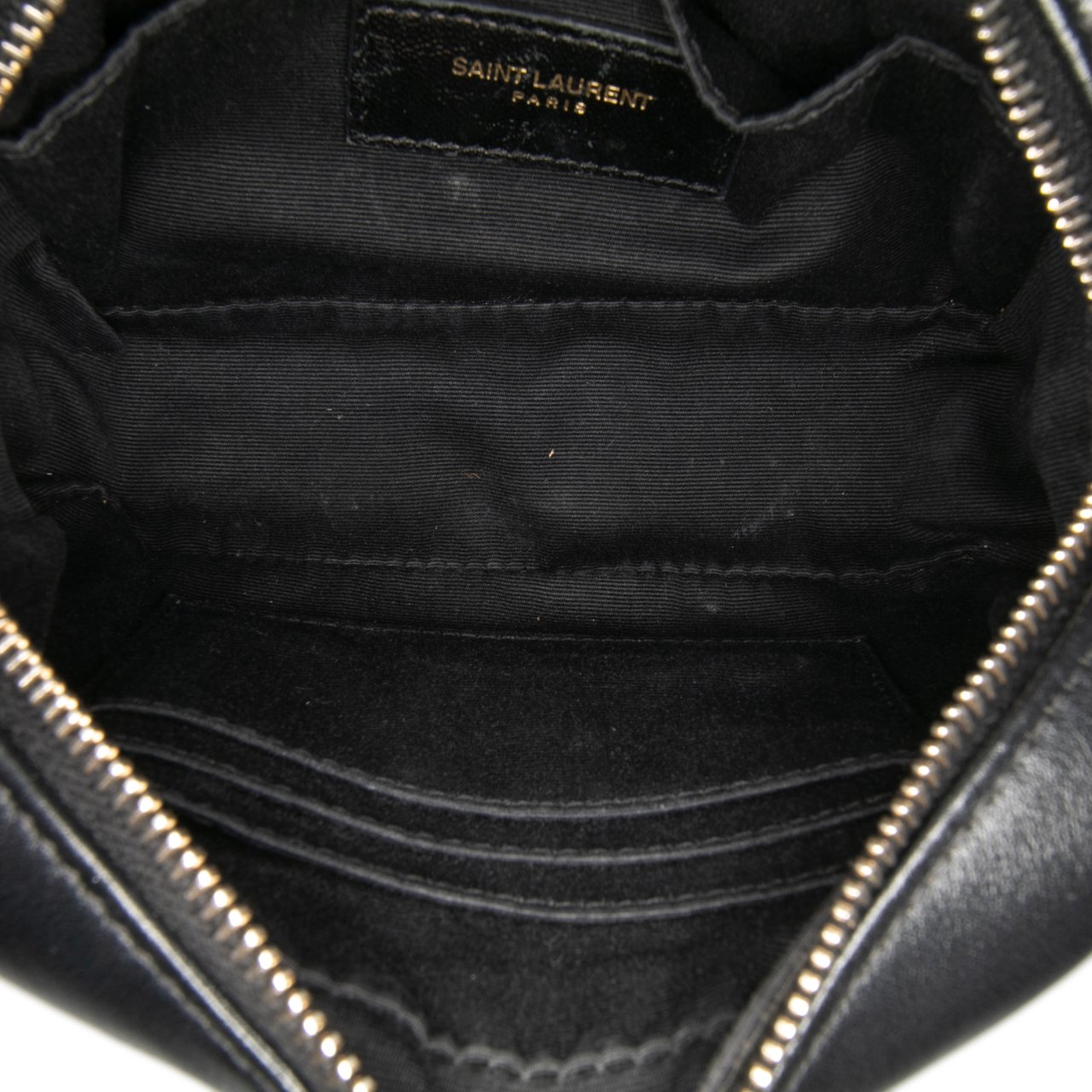 Saint Laurent Quilted Calfskin Tassel Lou Belt Bag Zwart