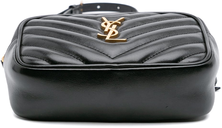 Saint Laurent Quilted Calfskin Tassel Lou Belt Bag Zwart