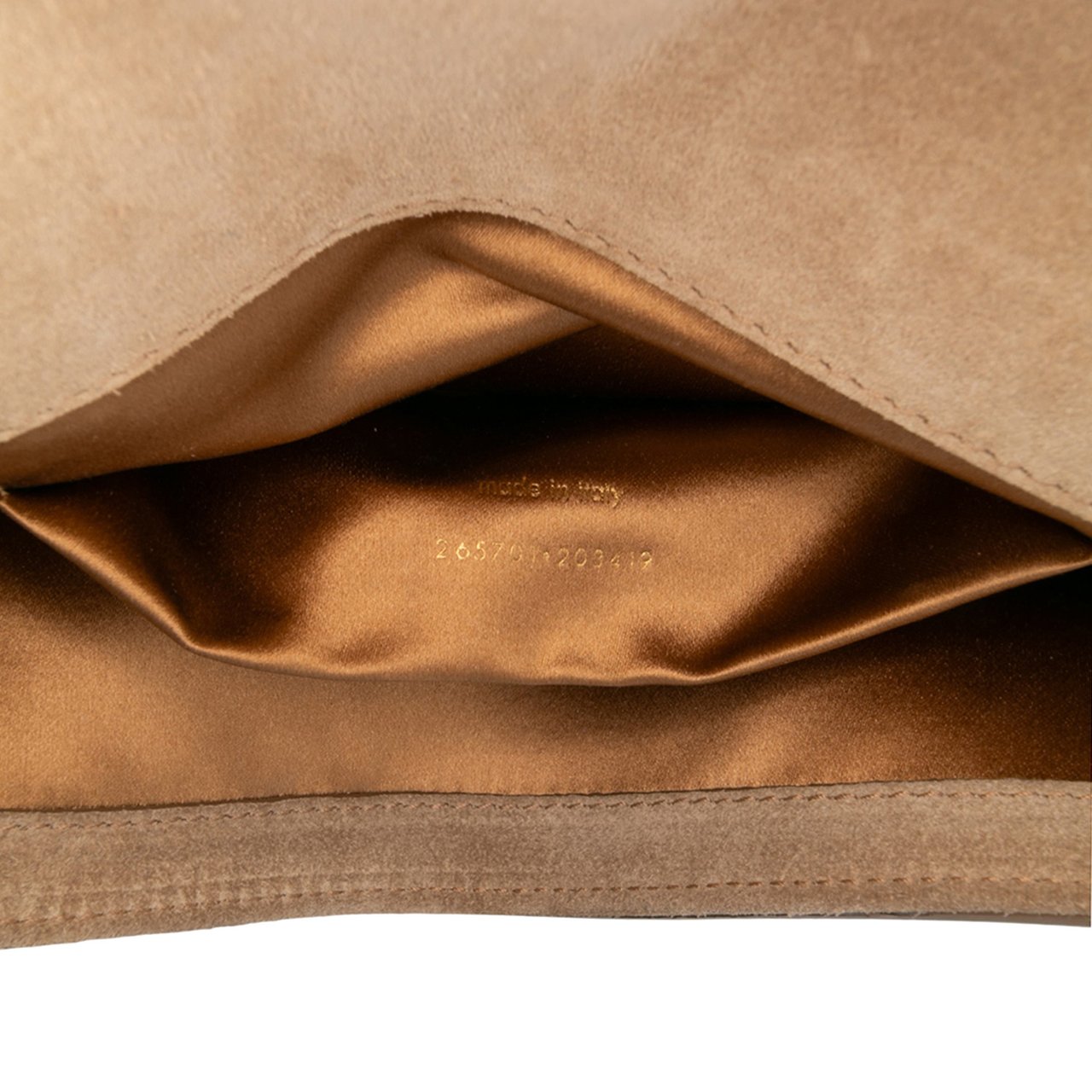 Saint Laurent Patent Chyc Ligne Clutch Goud