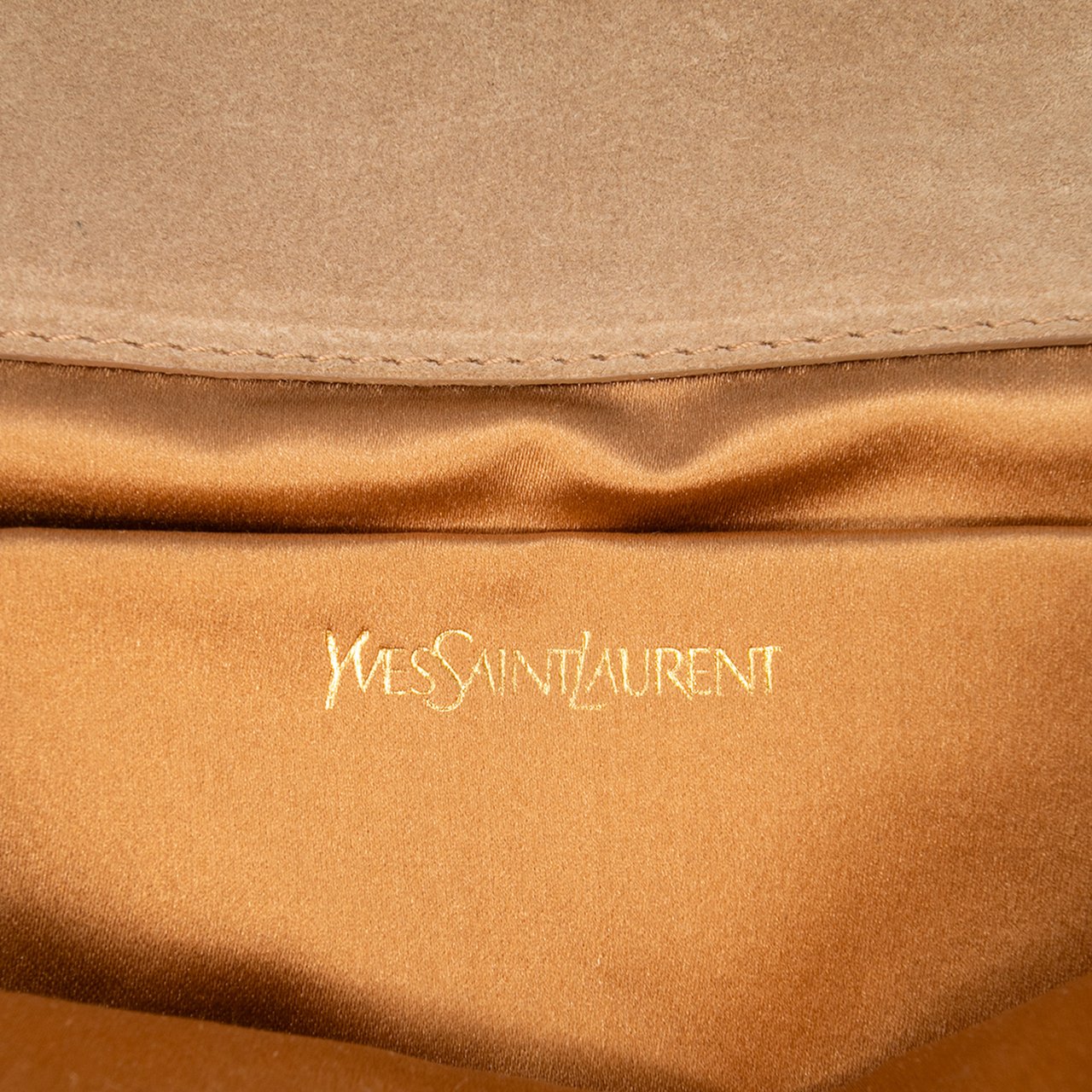 Saint Laurent Patent Chyc Ligne Clutch Goud