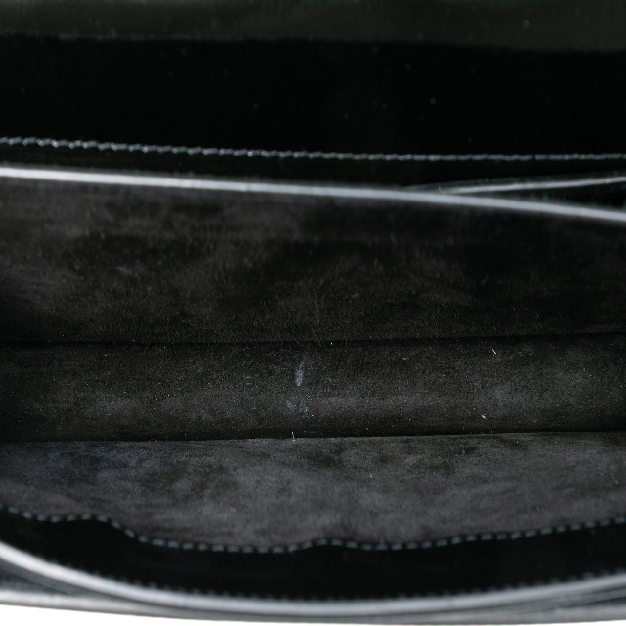 Saint Laurent Medium Textured Patent Monogram Sunset Crossbody Zwart