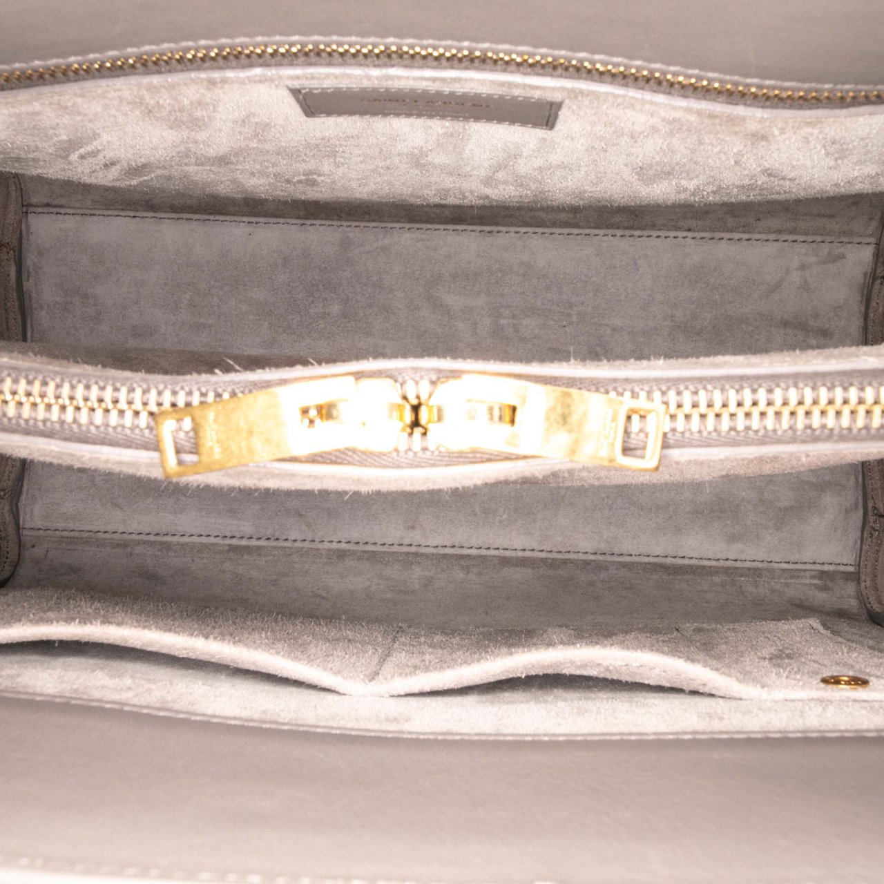 Saint Laurent Small Leather Sac De Jour Satchel Grijs