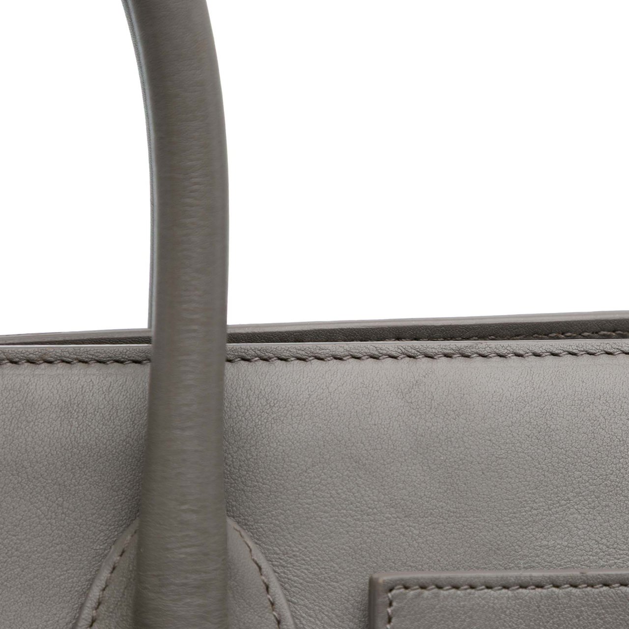 Saint Laurent Small Leather Sac De Jour Satchel Grijs