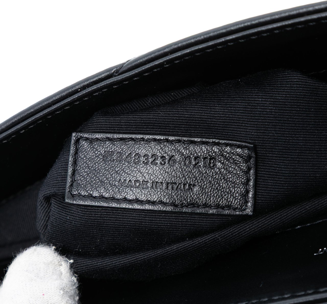 Saint Laurent Matelasse Calfskin Monogram LouLou Document Clutch Zwart